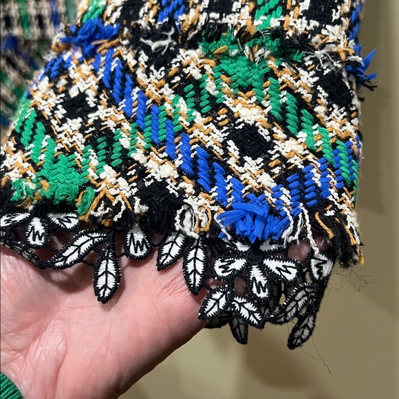 New Marc Cain Blue and Green Plaid Blazer, size 4 - Picture 10 of 14